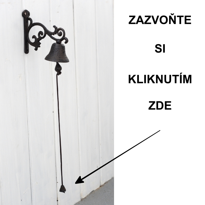 Litinov&yacute; zvonek na konzolce