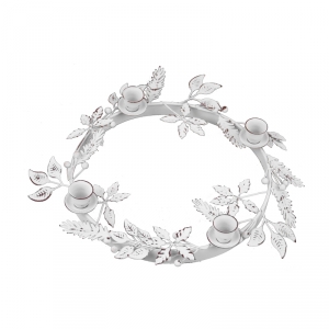 Adventný svietnik na vysokej sviečky kovový  35cm