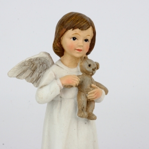 Anjel dievčatko s medvedíkom 16cm 