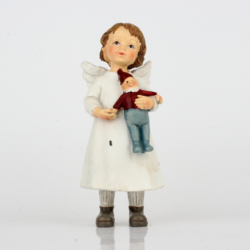 Anjel dievčatko sa škriatkom 14,5 cm