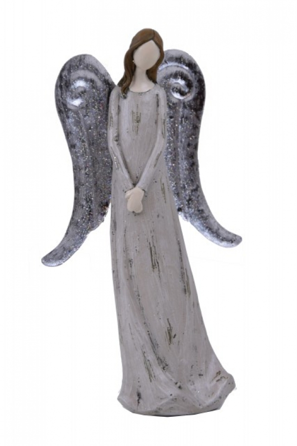 Anjel s kovovými krídlami 18cm