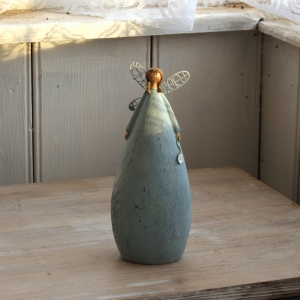 Anjel s modrými šatami 20cm