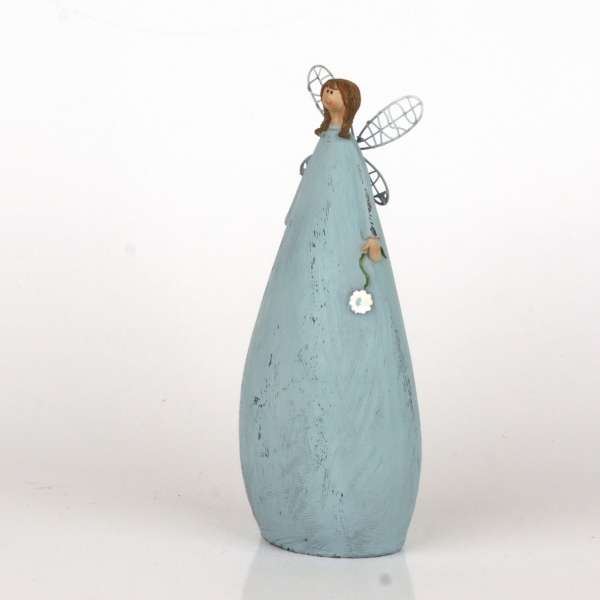 Anjel s modrými šatami 20cm