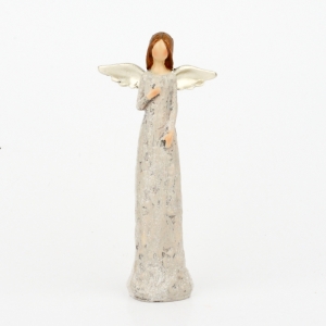 Anjel sa trblietavými šaty a zlatými krídlami 13cm