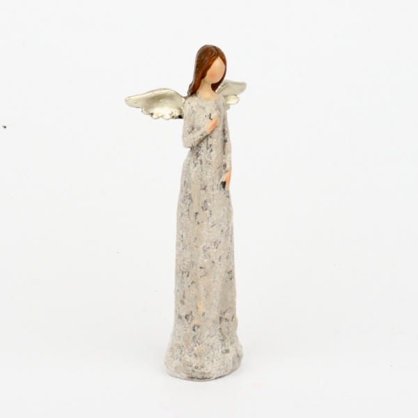 Anjel sa trblietavými šaty a zlatými krídlami 13cm