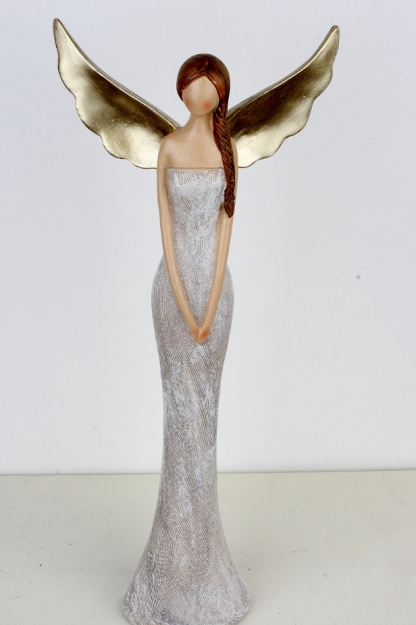 Anjel so zlatými krídlami 47cm