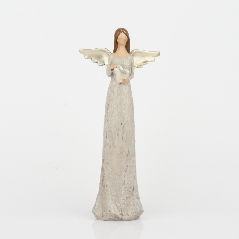 Anjel so zlatými krídlami Srdce na pravom mieste 15cm