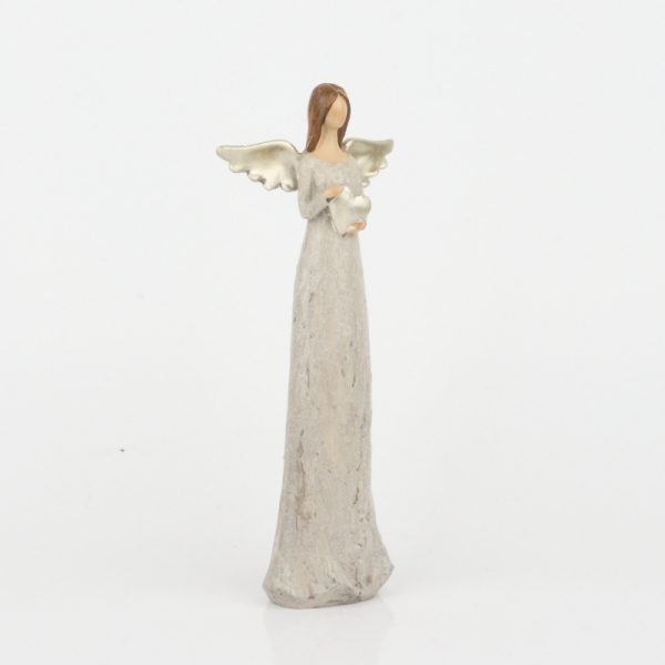 Anjel so zlatými krídlami Srdce na pravom mieste 15cm