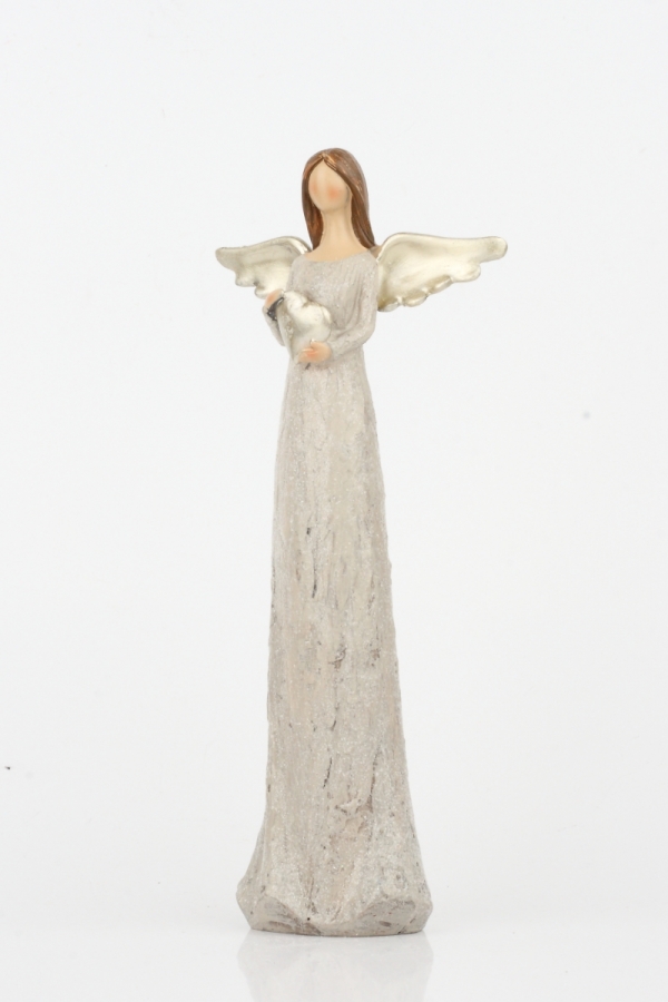 Anjel so zlatými krídlami Srdce na pravom mieste 15cm