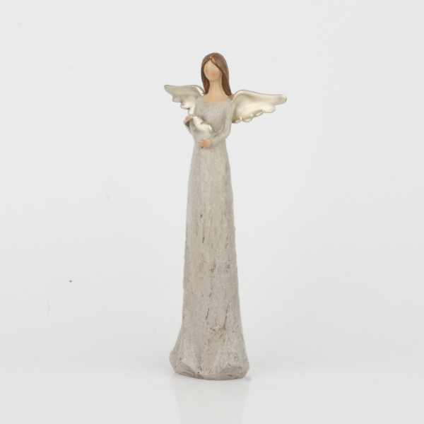 Anjel so zlatými krídlami Srdce na pravom mieste 15cm