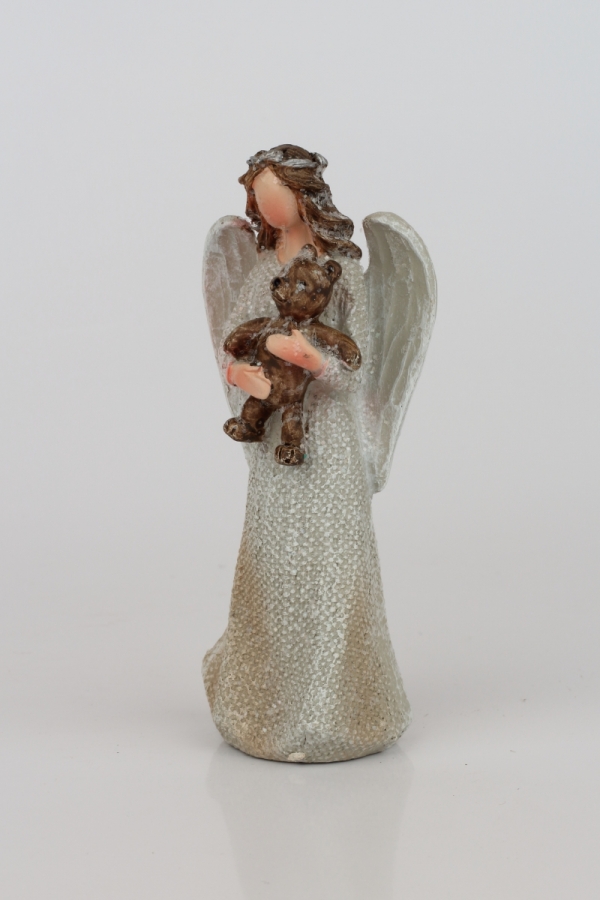Anjel soška s medvedíkom 9,5cm