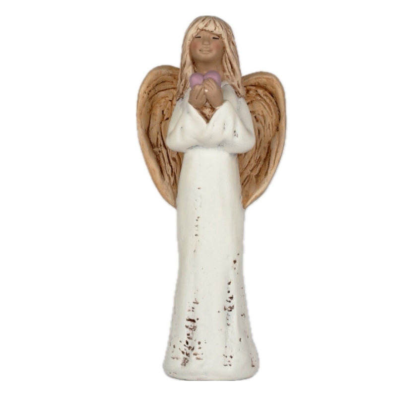 Anjel stojaci so srdcom 25,5cm