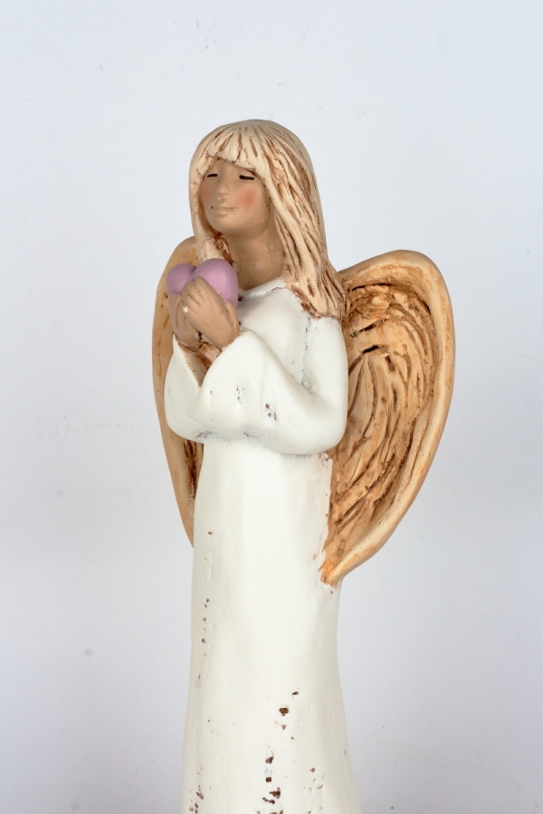 Anjel stojaci so srdcom 25,5cm