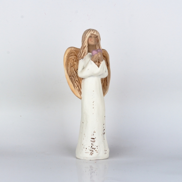 Anjel stojaci so srdcom 25,5cm