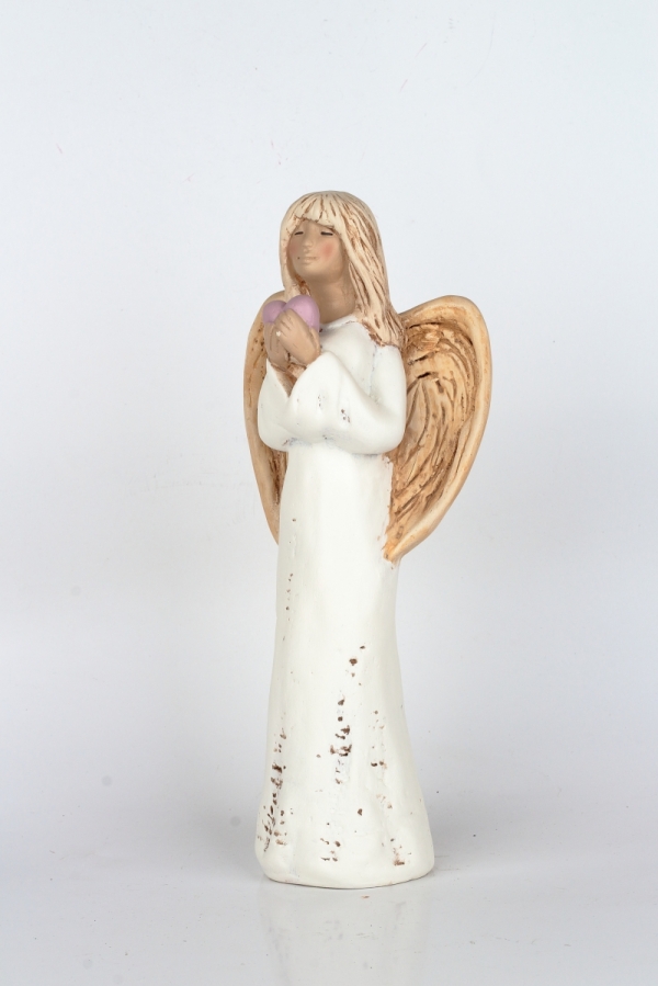 Anjel stojaci so srdcom 25,5cm
