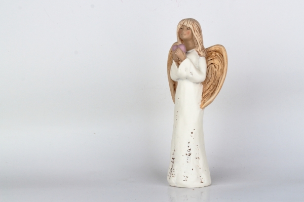 Anjel stojaci so srdcom 25,5cm