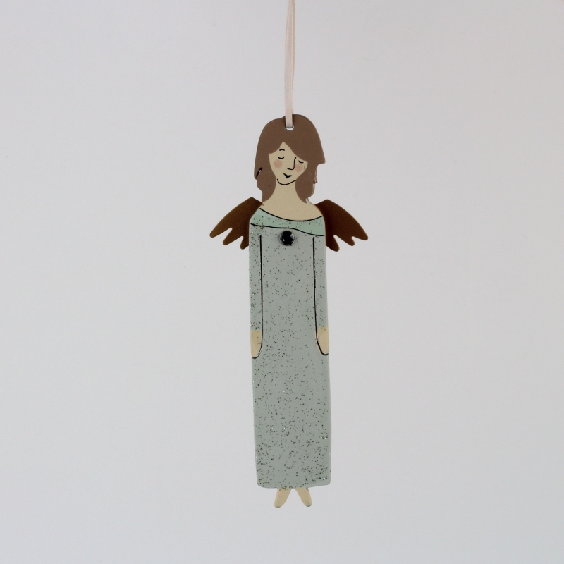 Anjel strážny modrý 14x5cm