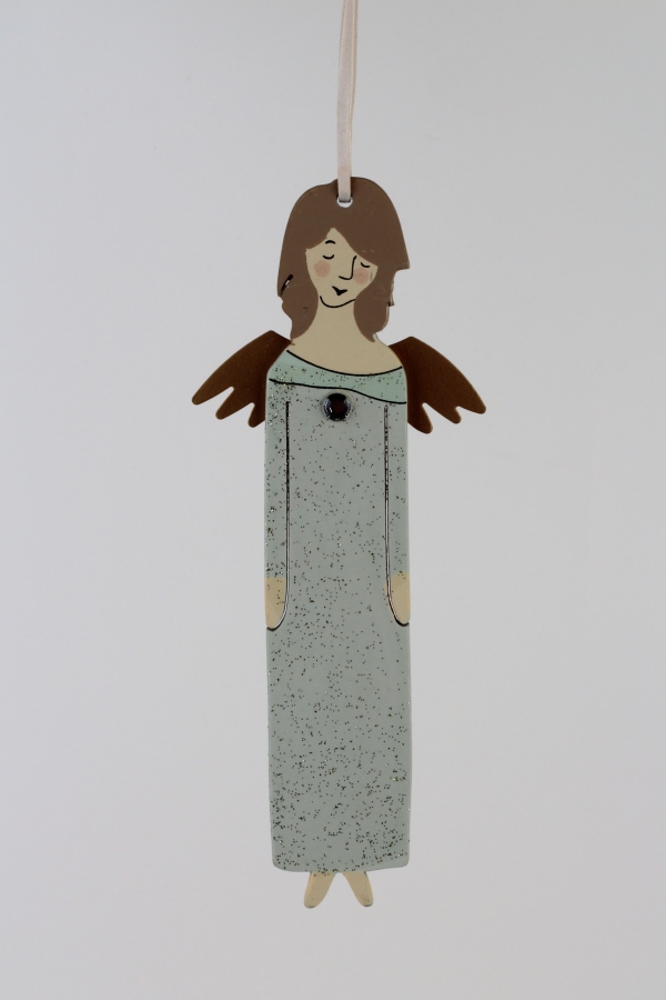 Anjel strážny modrý 14x5cm