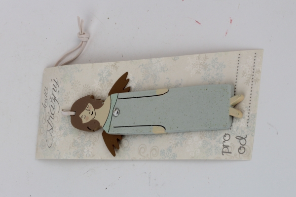 Anjel strážny modrý 14x5cm