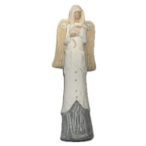 Anjelka s mačkou v náručí 34cm