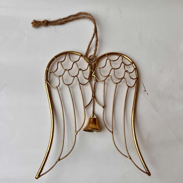 Anjelské krídla Auriel so zvončekom 23 x 18,5 x 1,5 cm