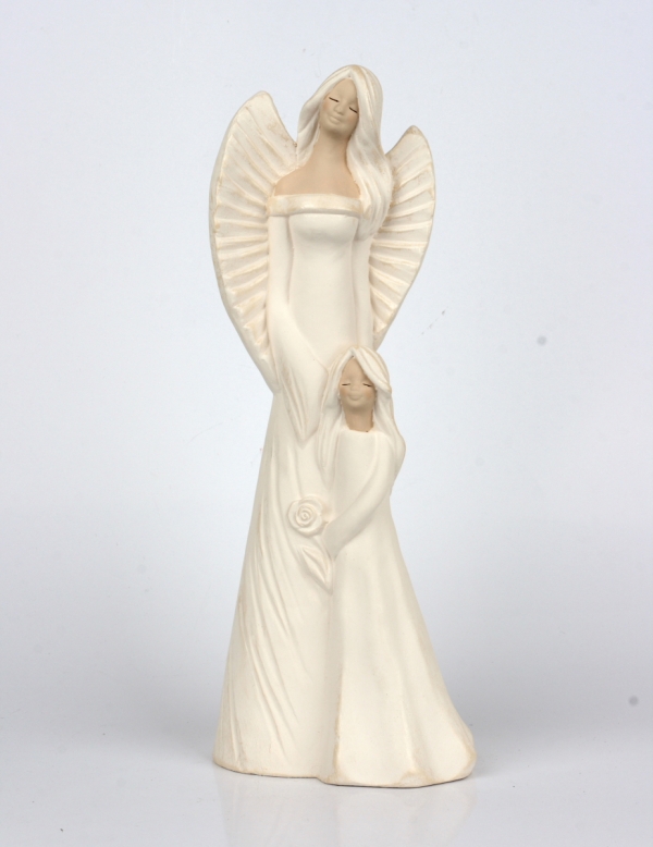 Anjelská soška Matka s dcérou 32cm