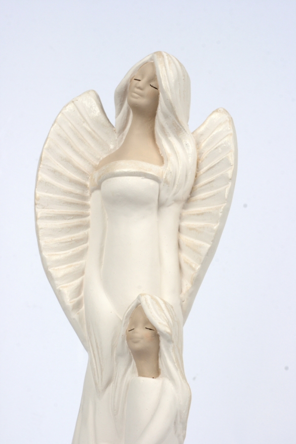 Anjelská soška Matka s dcérou 32cm