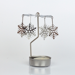 Anjelské zvonenie kovové striebornej vločka 12cm 