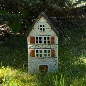Architektonický klenot - keramický domček B 13,5x26,5x10,5cm