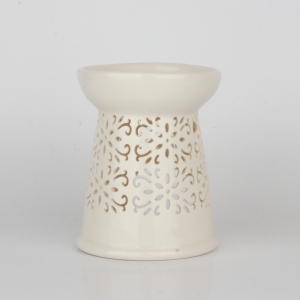 Aroma lampa biela s ornamentami 13x10cm