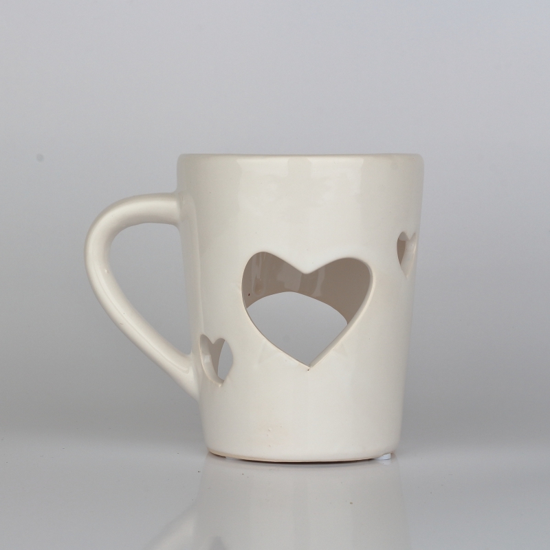 Aróma lampa hrnček so srdcom 12,5×11×9cm