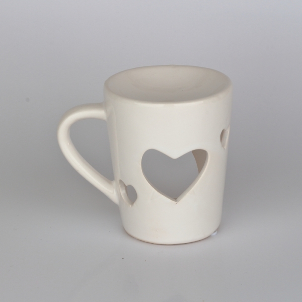 Aróma lampa hrnček so srdcom 12,5×11×9cm