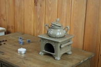 Aróma lampa kachle s kanvičkou hnedé 13x13cm