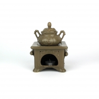 Aróma lampa kachle s kanvičkou hnedé 13x13cm