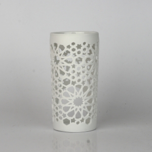 Arómalampa biela zdobená 14cm