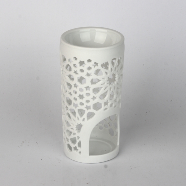 Arómalampa biela zdobená 14cm