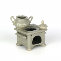 Aromalampa keramická pec šedá 13x12x17cm