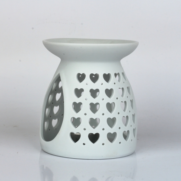 Aromalampa keramická so srdiečkami