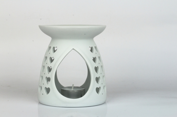 Aromalampa keramická so srdiečkami
