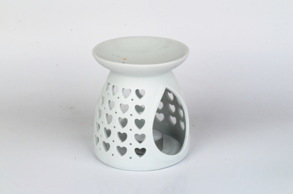 Aromalampa keramická so srdiečkami