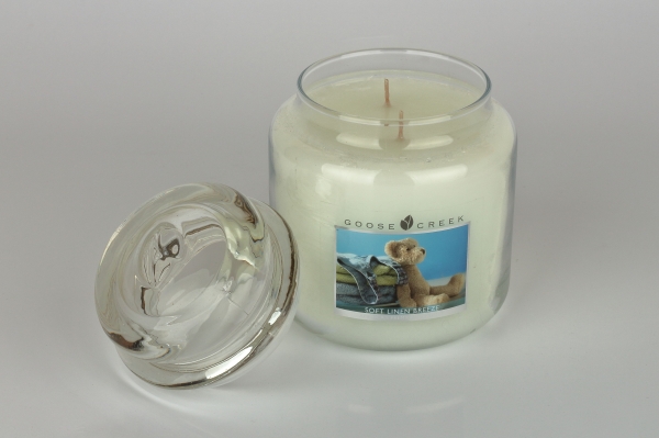 Aromatická sviečka v doze čisté bielizeň Goose Creek 450g