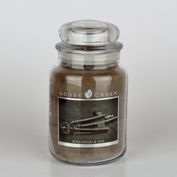 Aromatická sviečka v skle dubov drevo Goose Creek 680g