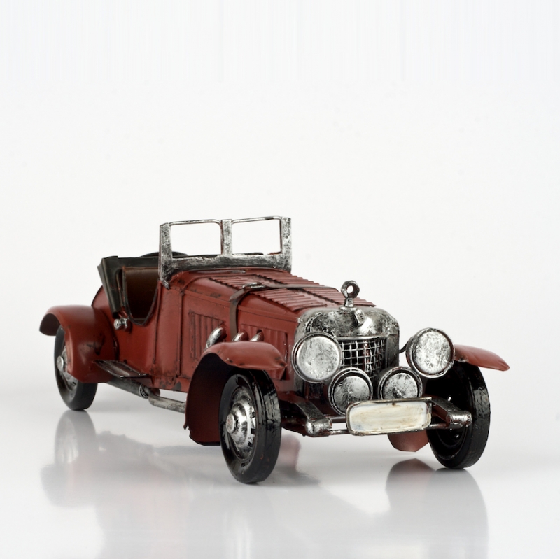 Autíčko retro želežné červené 24x8,5x11cm
