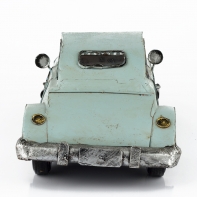 Železné modré autíčko retro 29x12x13cm