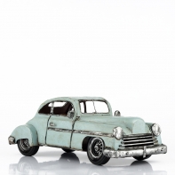 Železné modré autíčko retro 29x12x13cm