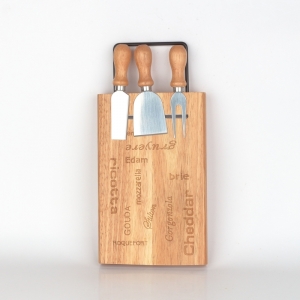 Bambusové prkénko na sýr s příslušenstvím 24×2×15cm