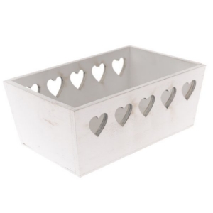 Debnička drevená biela 20×8×13 cm