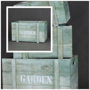 Debničky na záhradu zelené súprava 2 ks 28/33cm