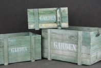 Debničky na záhradu zelené súprava 2 ks 28/33cm