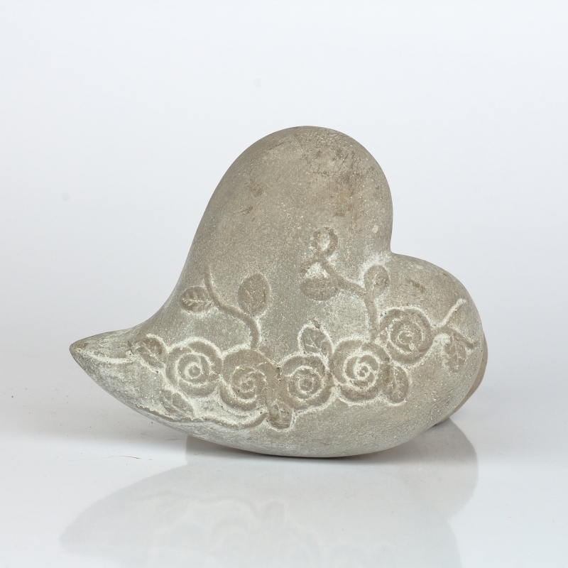 Betónová dekorácie srdce 12x12cm